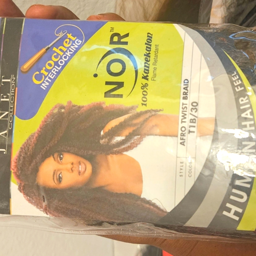 Janet Collection Synthetic Kanekalon Braids Noir Afro Twist Braid (Marley Braid)
